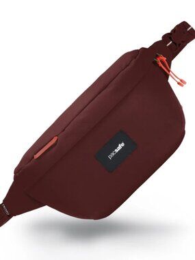 Brand New Pacsafe GO Anti-Theft Sling Pack in Garnet Red